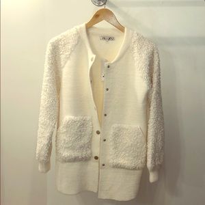 NWT Fuzzy White Joy Joy Coat